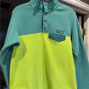 Patagonia Green and Yellow Fleece Jacket